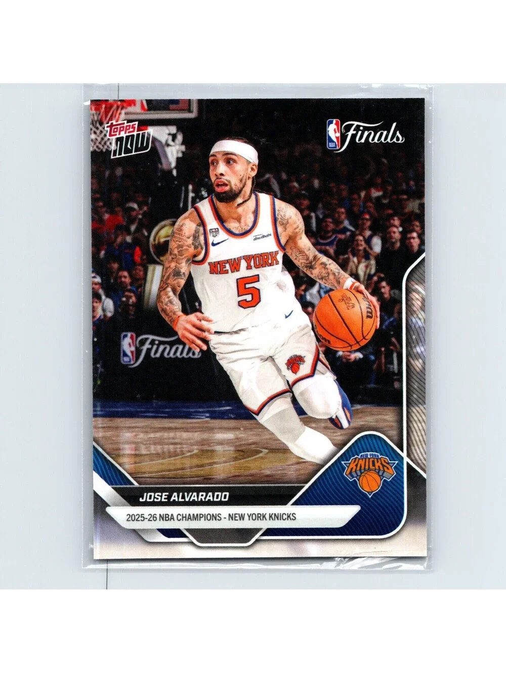 2025-26 Topps Now NBA Jose Alvarado #C9 New York Knicks Champions